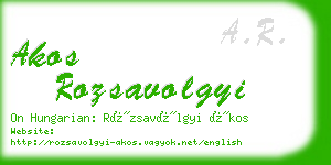 akos rozsavolgyi business card